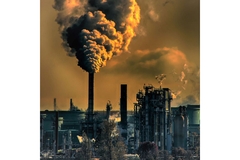 Image Industrial scene with emissions